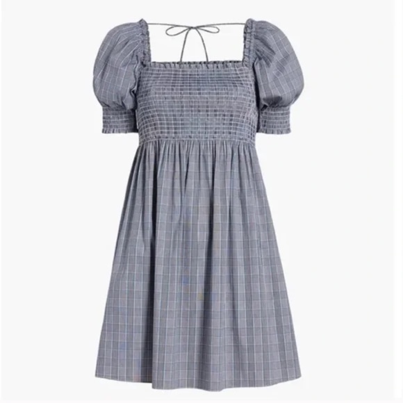 NWT Hill House Athena Dress in Tai Check (XS) 💙 - Picture 1 of 10